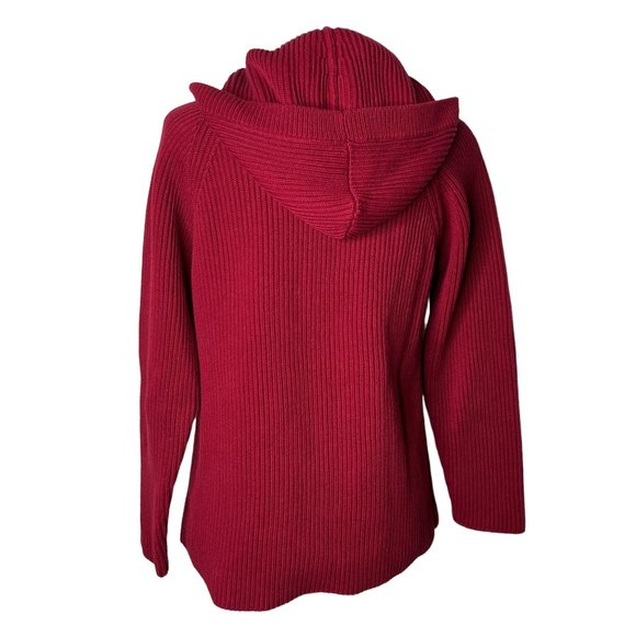 Ralph Lauren Women's Red Hood Knit‎ 100% Cotton Sweater Sz Small - Picture 3 of 6